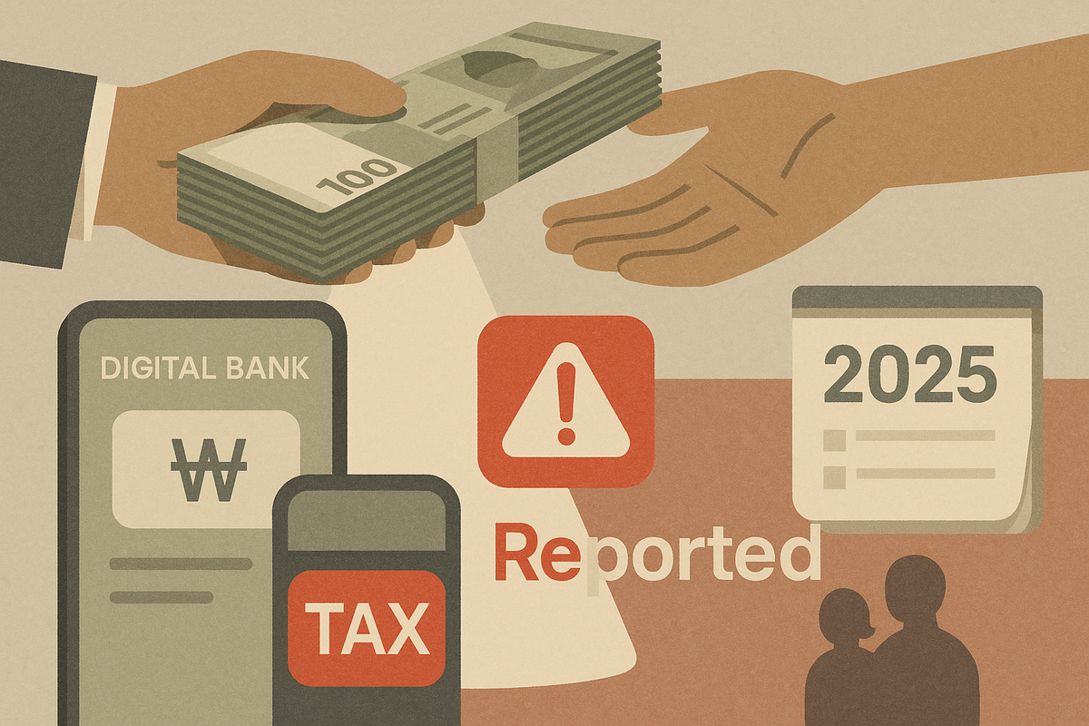 2025년 가족 간 계좌이체, ‘이 금액’ 넘으면 국세청 보고